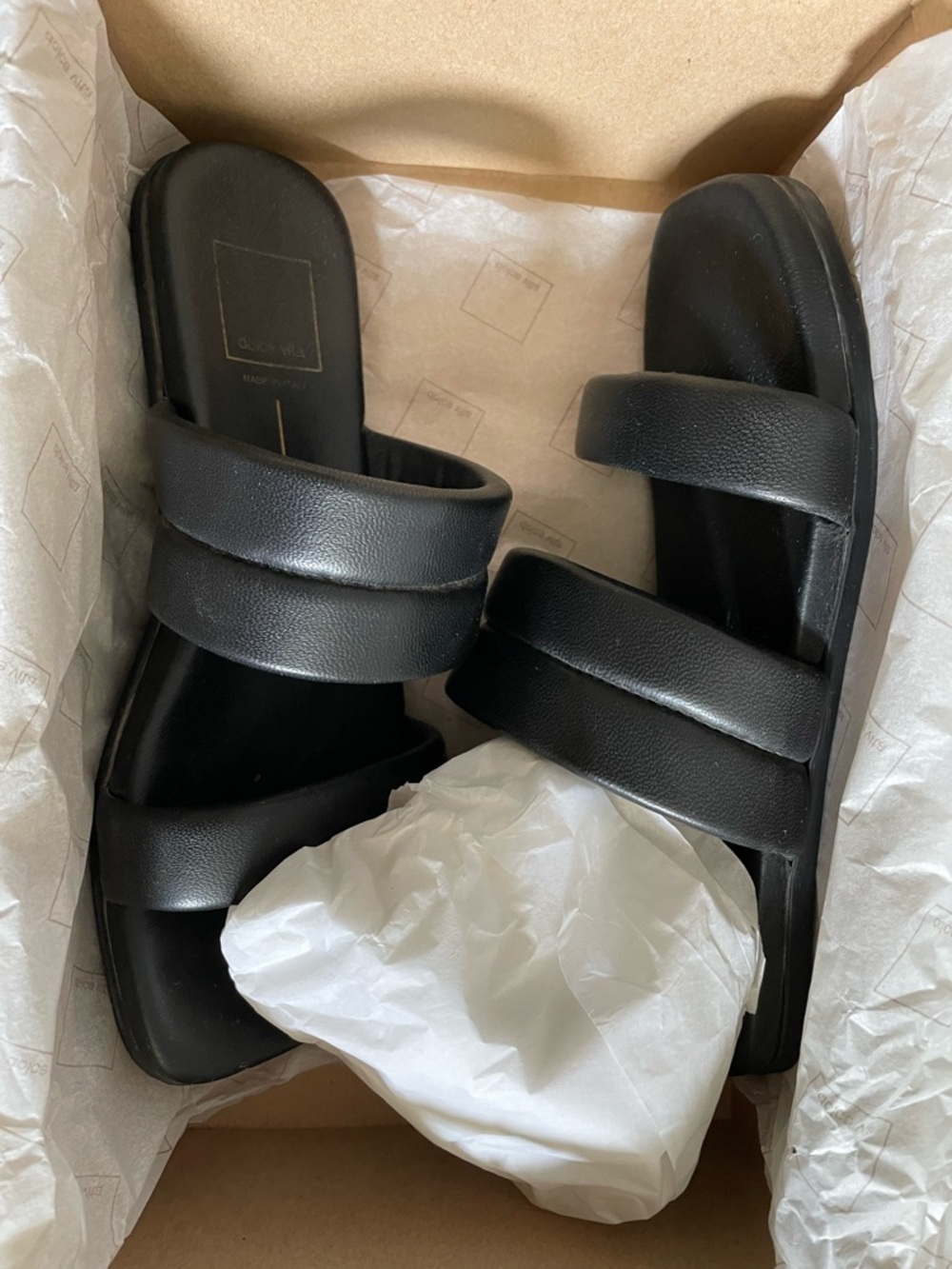 Dolce Vita Adore Slide Sandals Black 5.5 - Picture 2 of 5